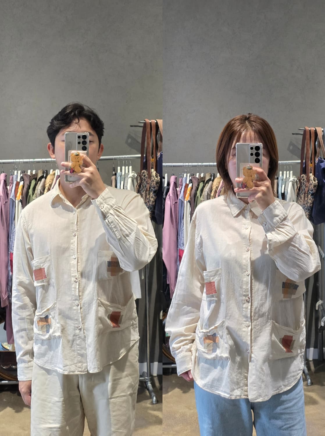 캐피탈 자수포켓 린넨셔츠 상품이미지3