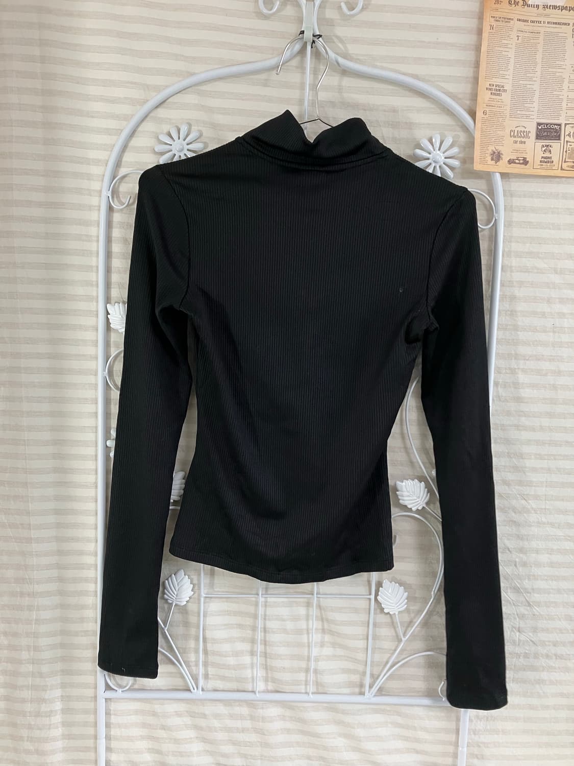 빈티지 블랙 반집업 스트라이프 긴팔 934 y2k 스트릿 갸루 펑키 일본 상품이미지2