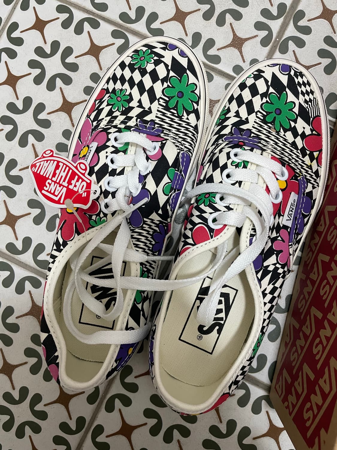 반스 어센틱 플라워 체크  상품이미지1