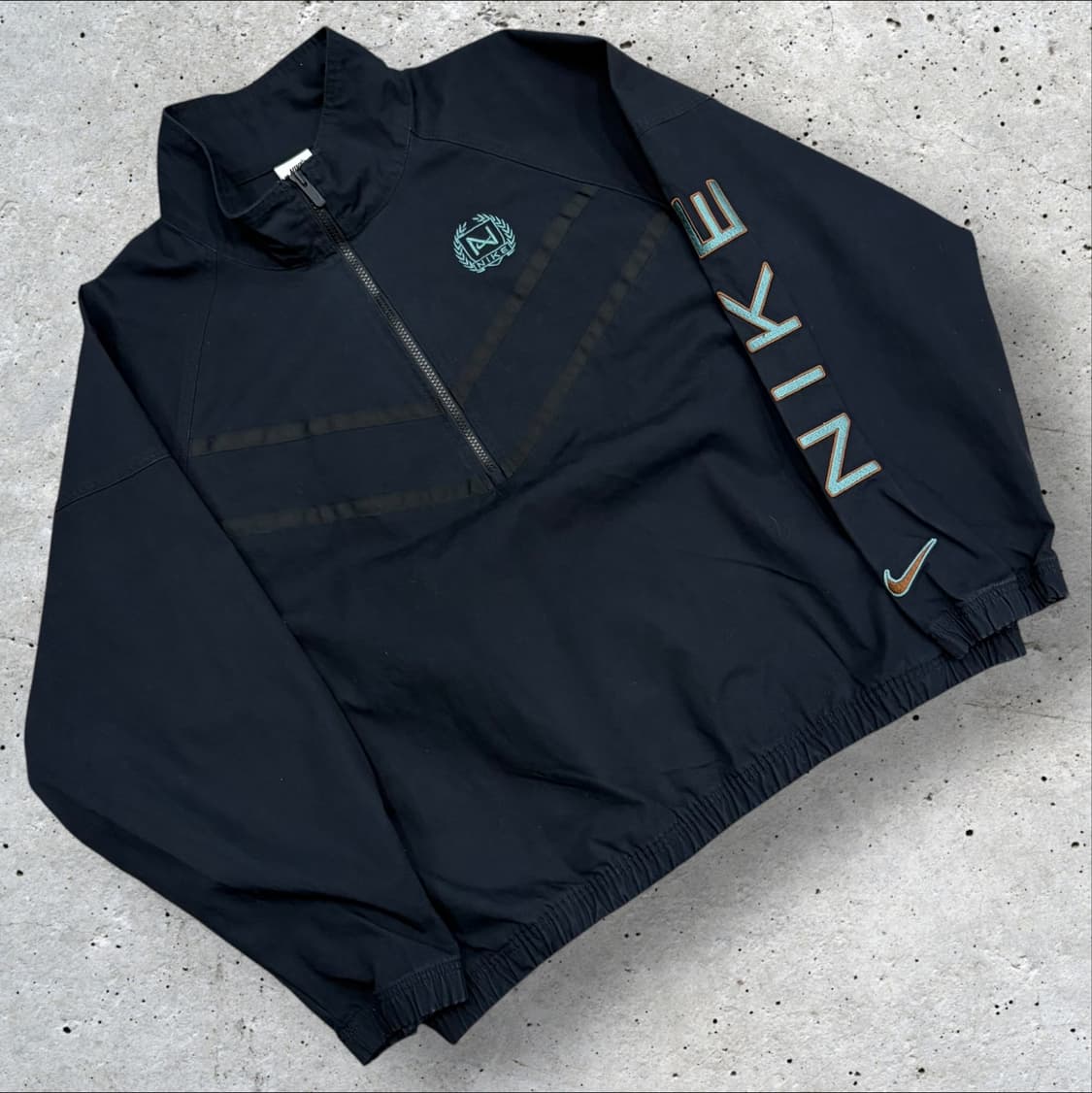 [XL] 나이키 빅스우시 캔버스 블랙 하프집업 바람막이 C839 상품이미지1