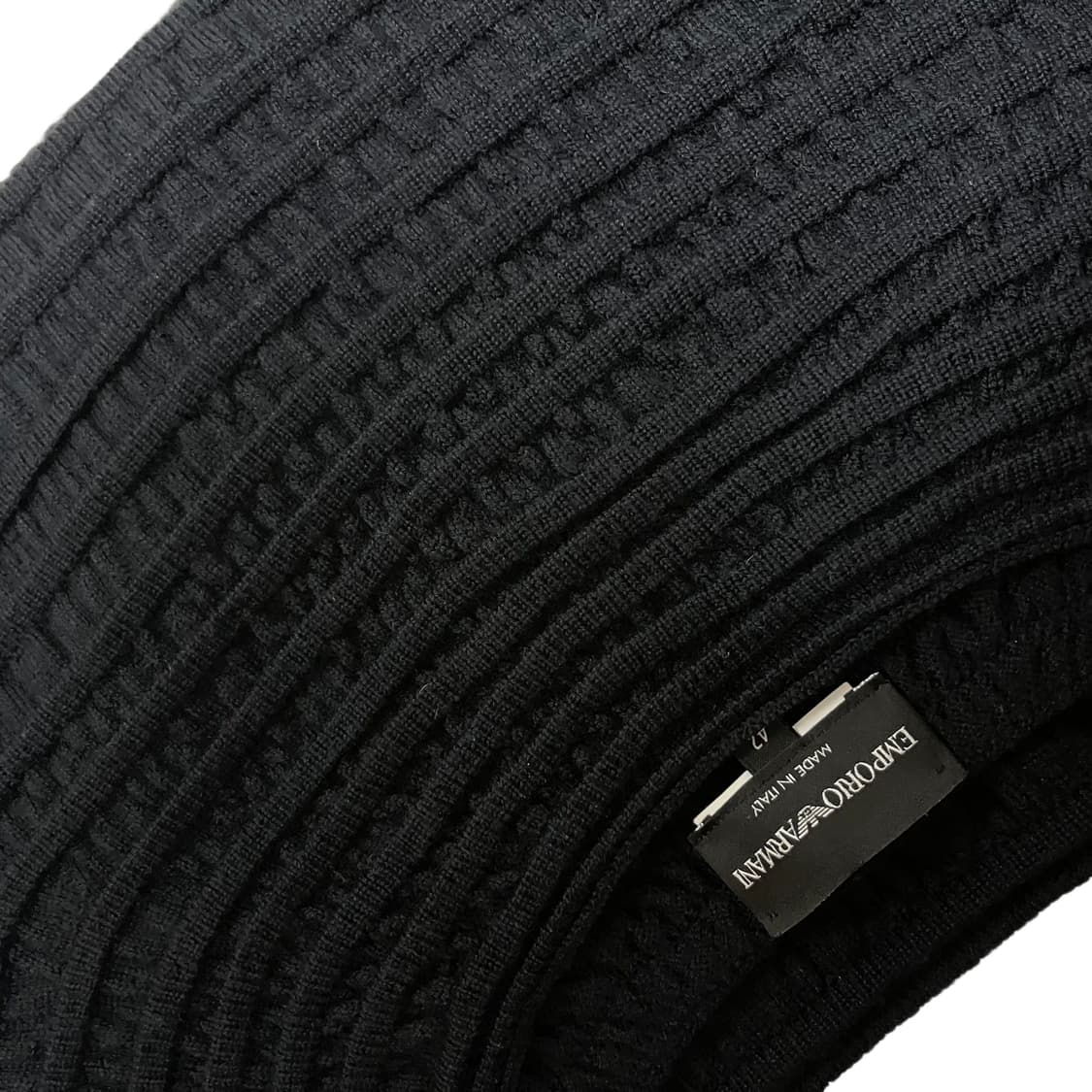 emporio armani black ribbed knit top 상품이미지4