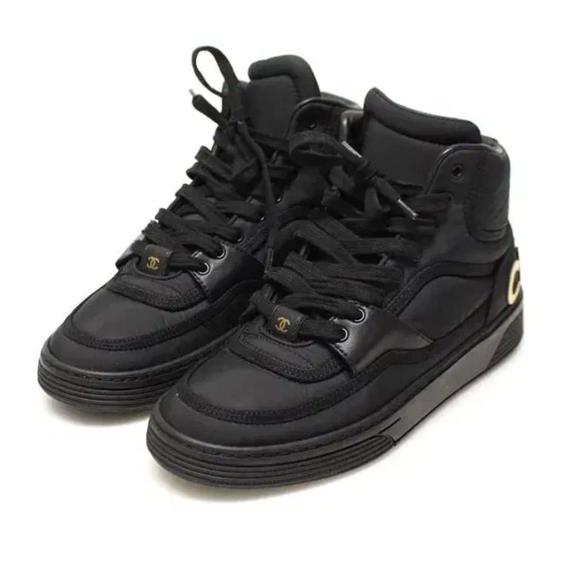 정품) 샤넬 하이탑 블랙 36 상품이미지2