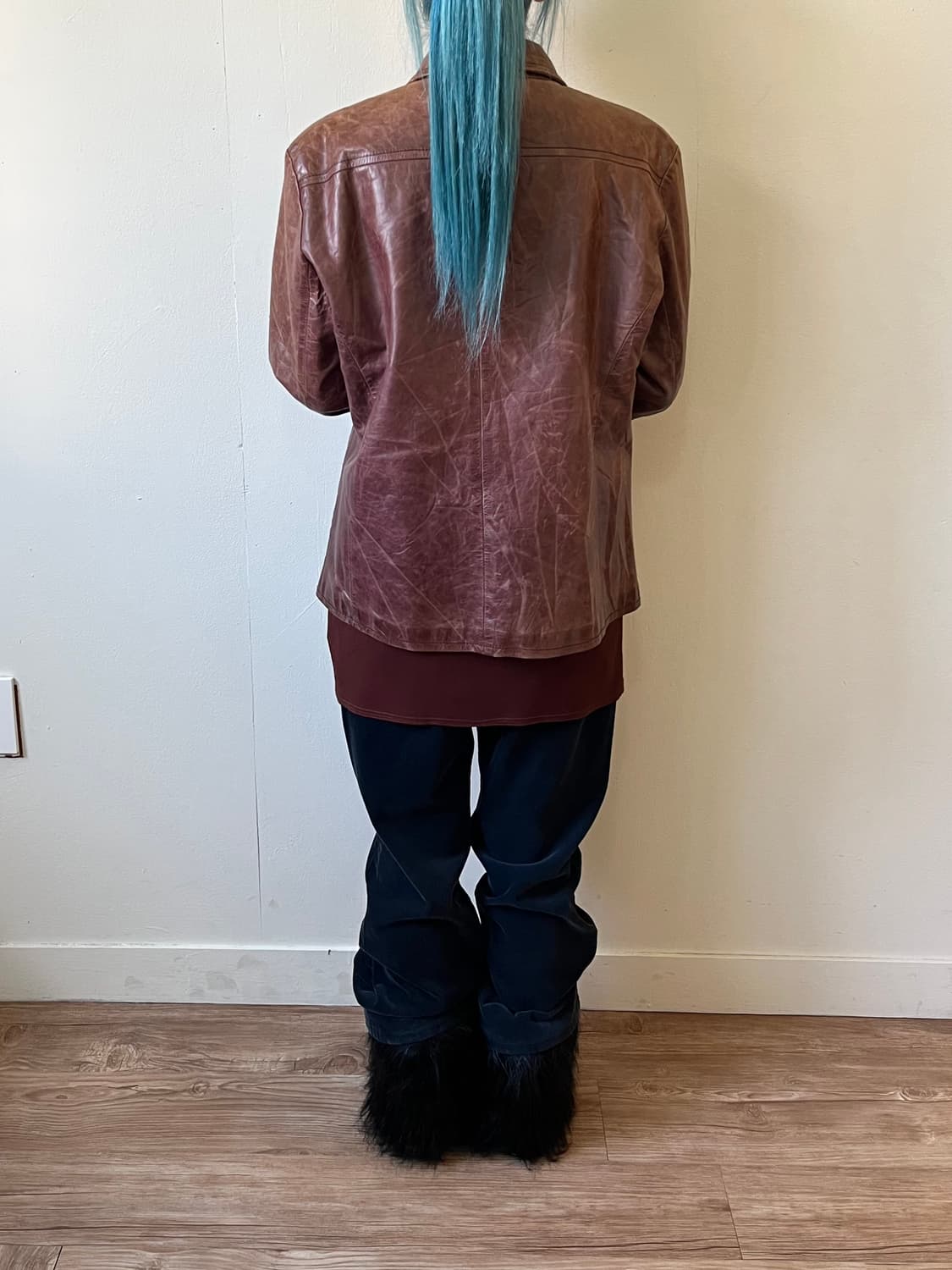 90‘s MARCO 에이징 베라 펠레 레더 자켓 상품이미지9