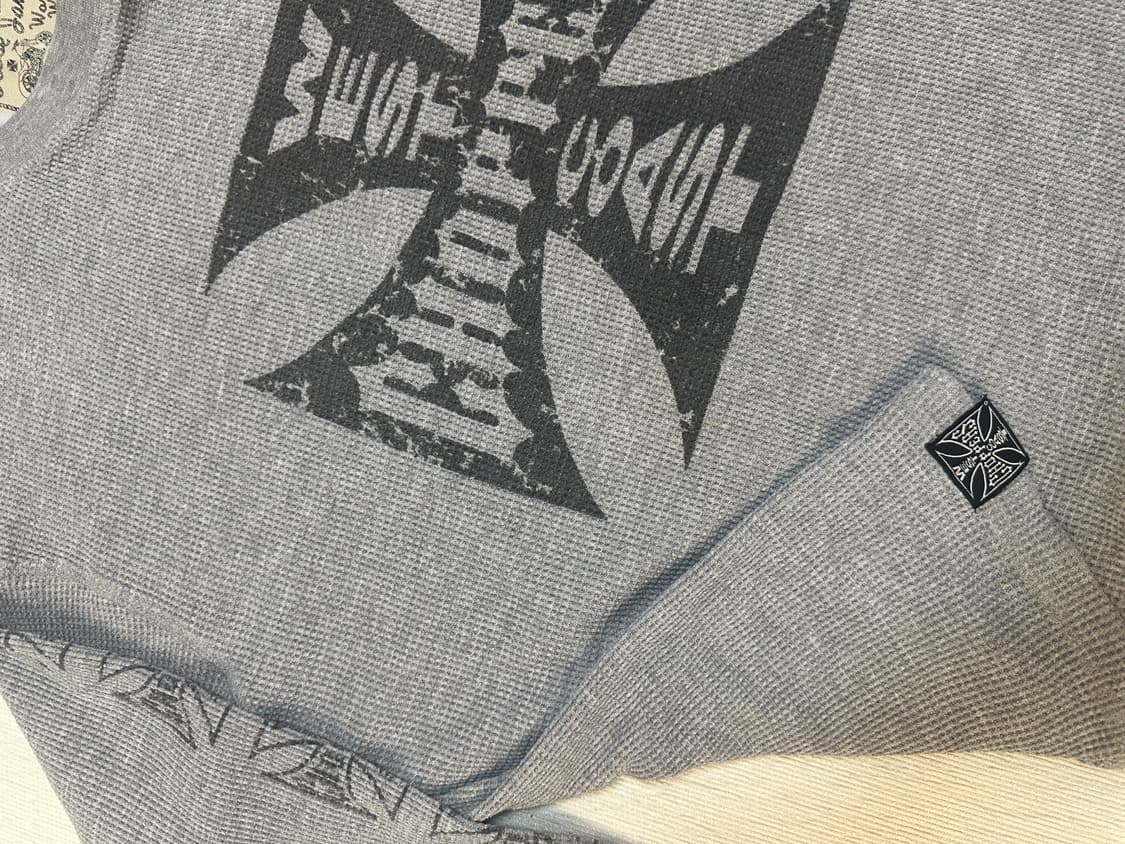 (L)90s og 웨스트 코스트 챠퍼스 써멀니트 그레이 상품이미지2