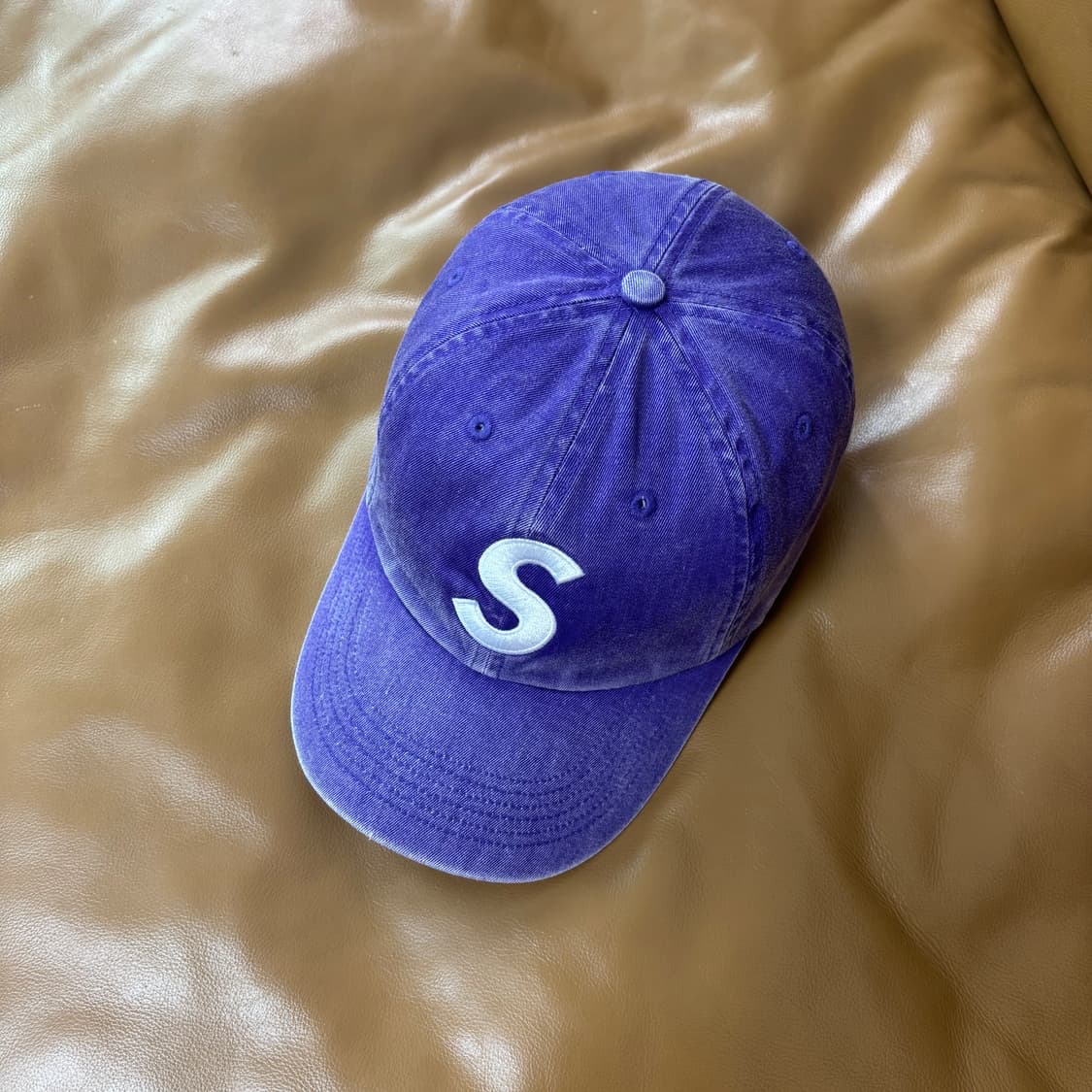 슈프림 S로고 6패널 볼캡 모자 20ss 피그먼트 퍼플 상품이미지6