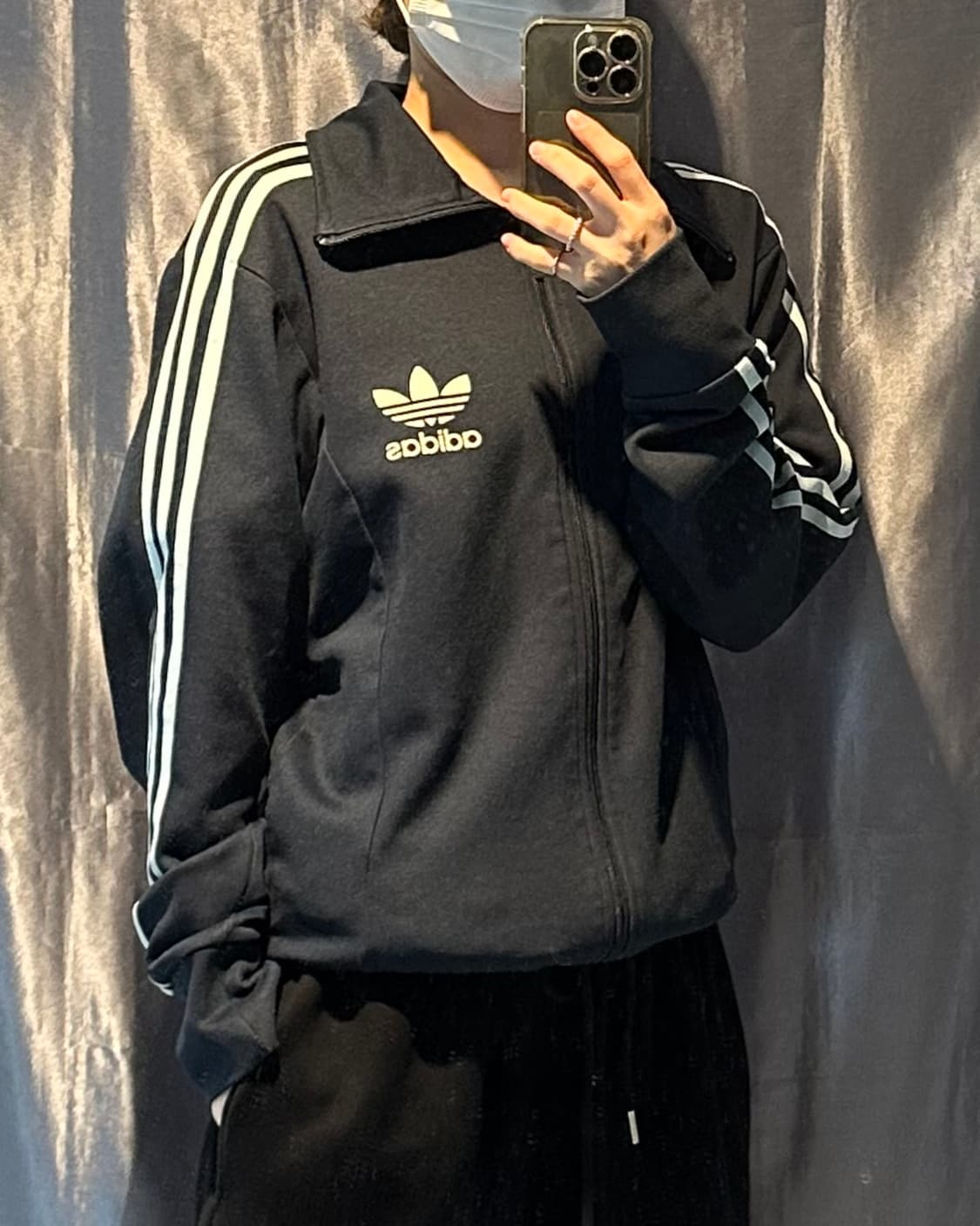 L 아디다스 파이어버드 유로파 네이비 민트 트랙탑 상품이미지1