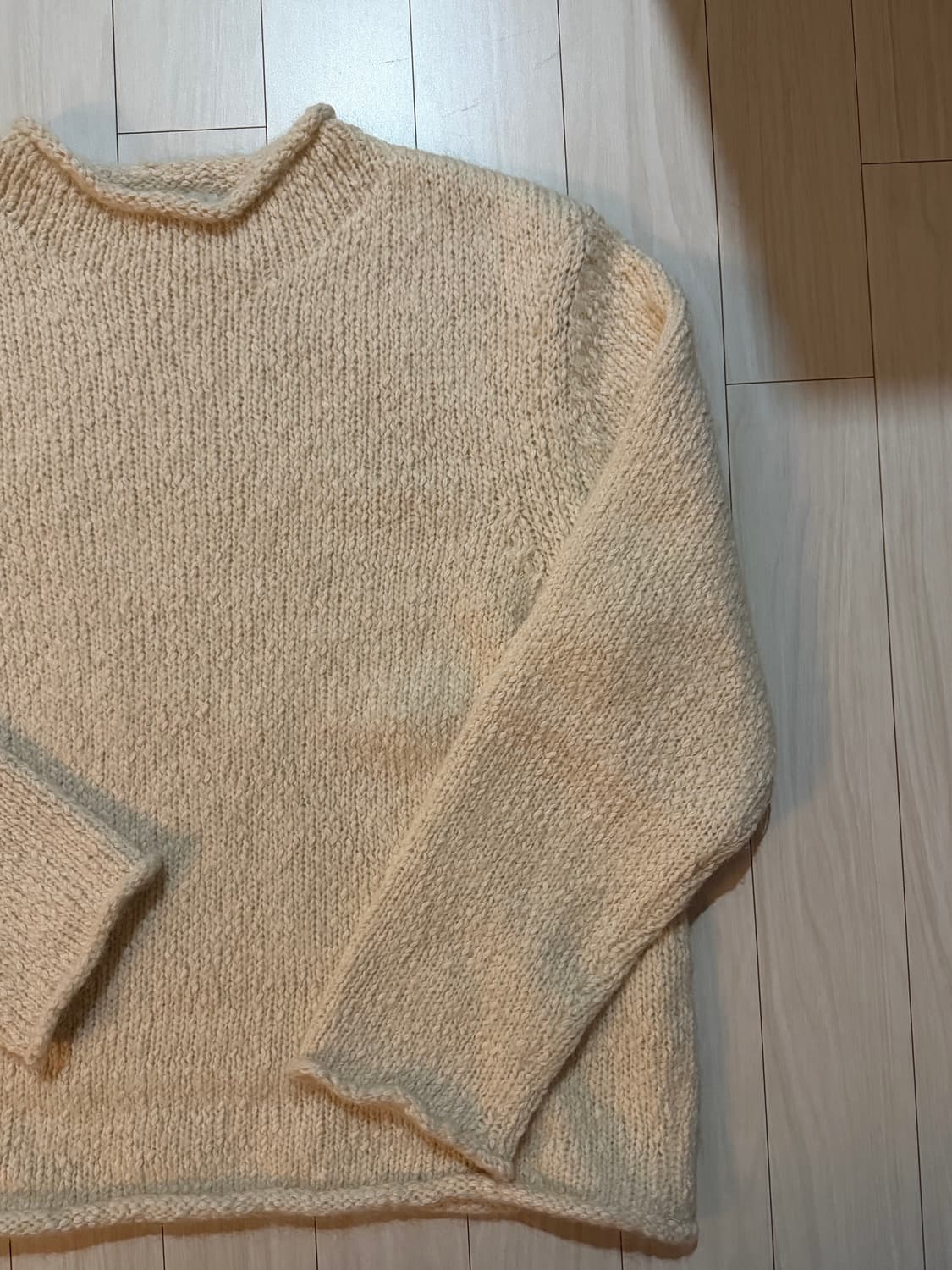 25FW 아모멘토 페이퍼 얀 니트 에크루 L  상품이미지4