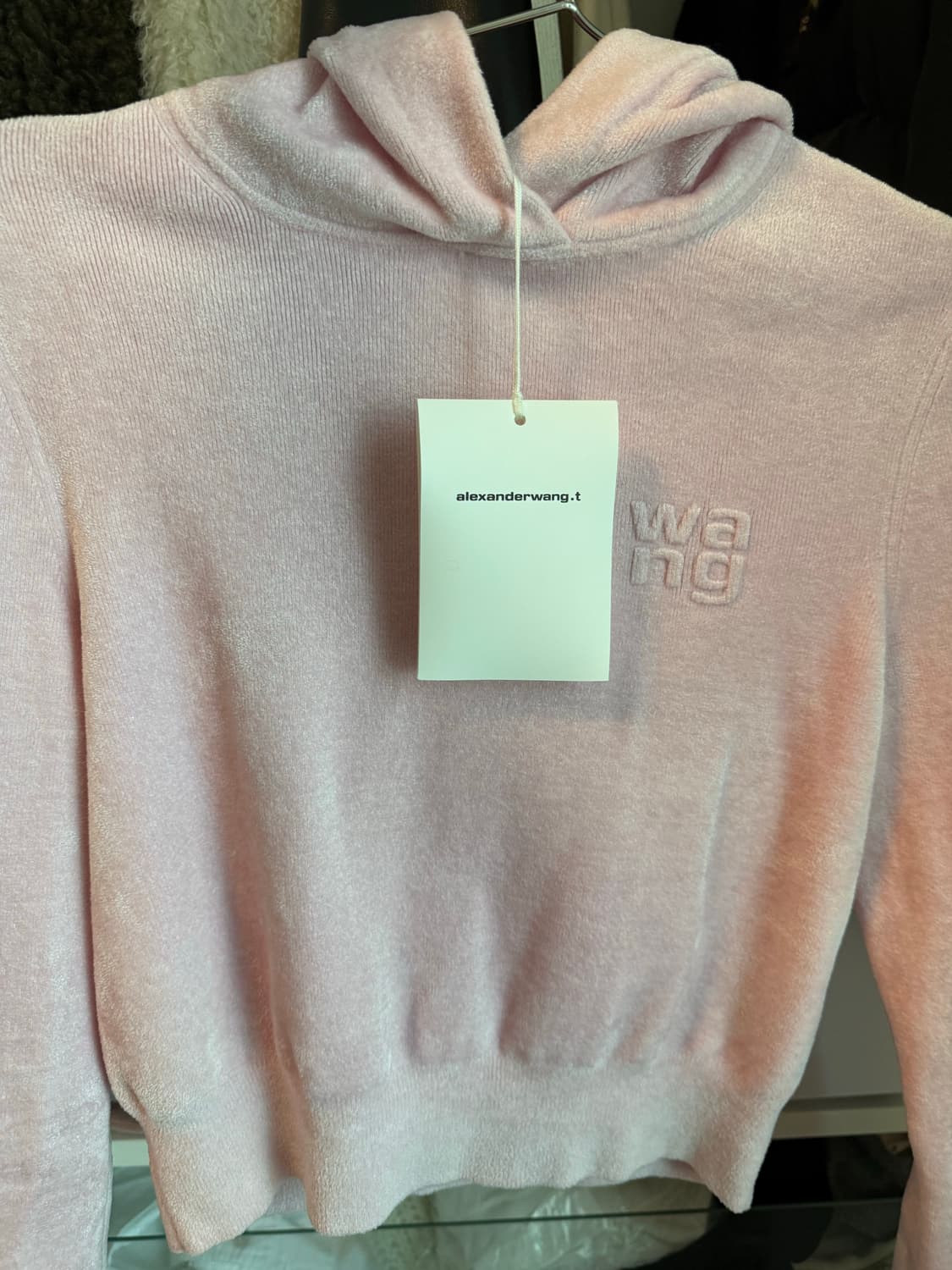 알렉산더왕 핑크 크롭 후디 (택있는 새상품) 상품이미지2