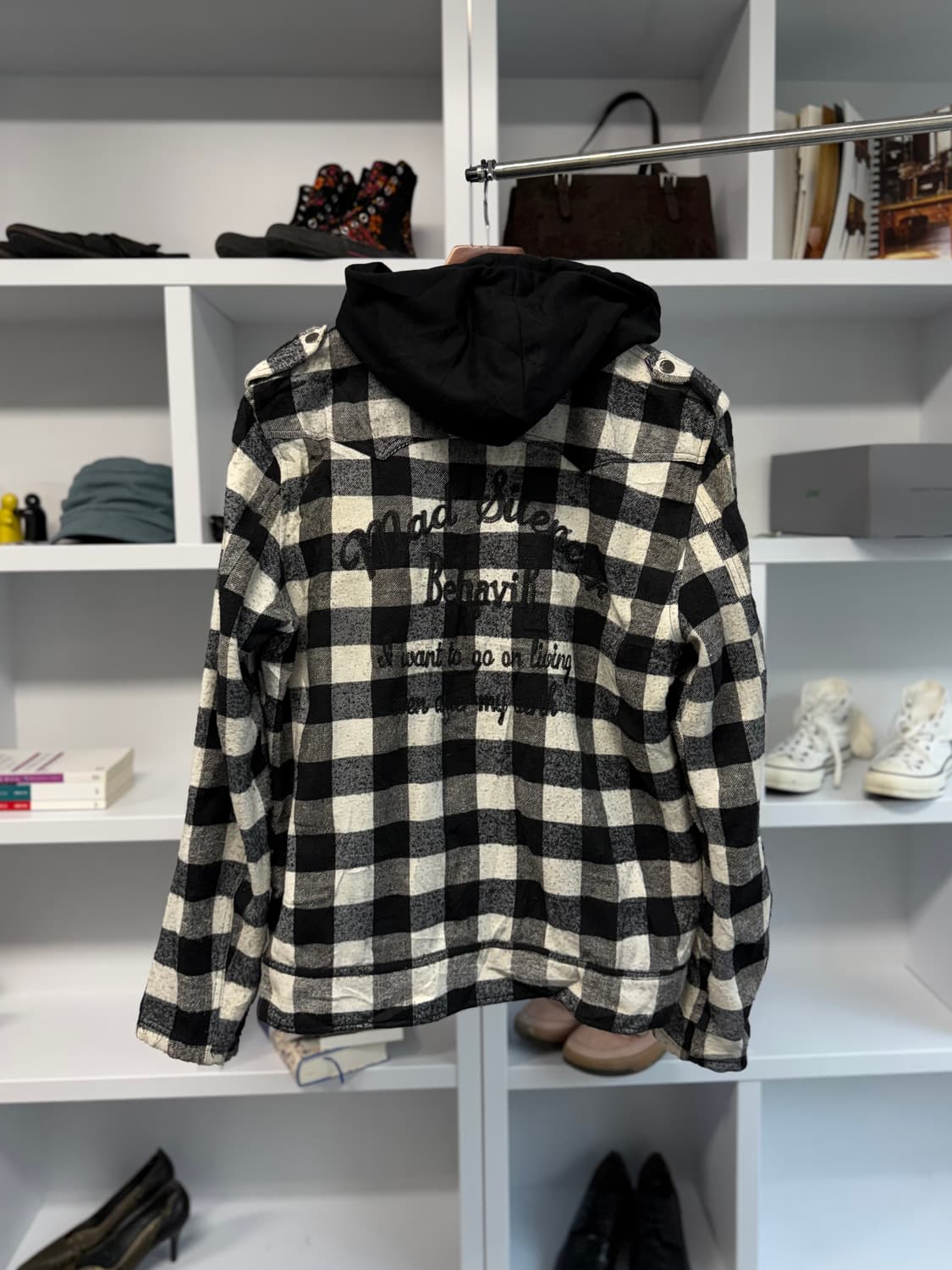 in the attic 체크 라이더 스타일 자켓 상품이미지5