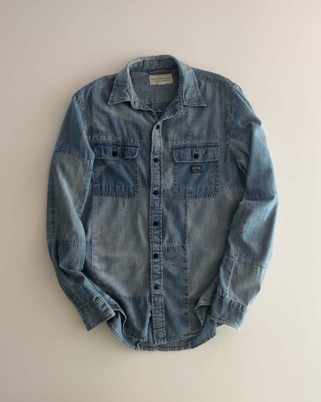 데님 앤 서플라이 랄프로렌 패치워크 데님 셔츠 S 상품이미지1