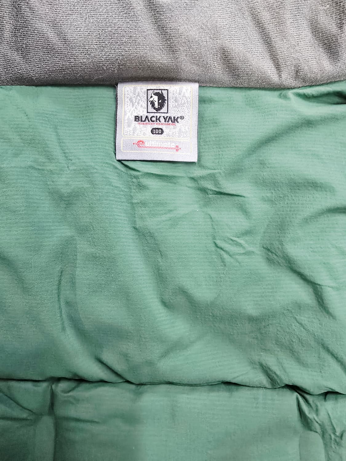 블랙야크 체크 배색 후드 구스 패딩 그린 상품이미지9