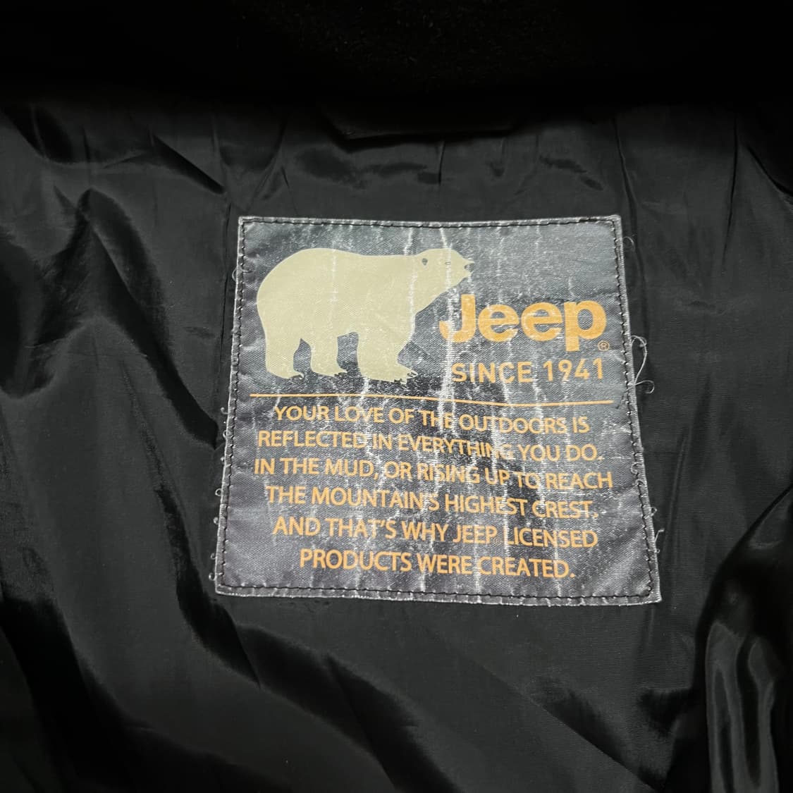 지프 Jeep 레터링 로고 후드 볼 타입 패딩 점퍼 [블랙] L/100 상품이미지5