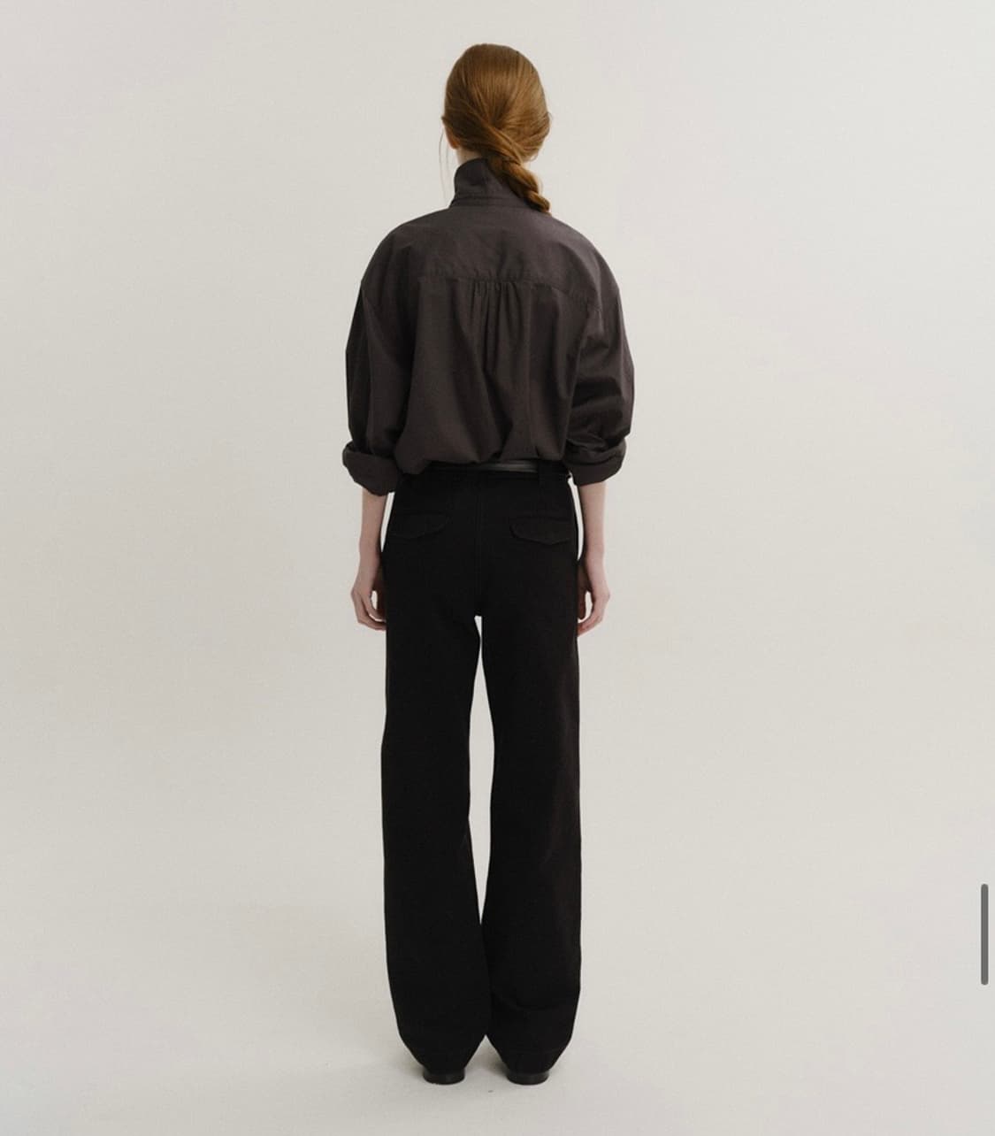 블로어 버튼 업 카라 셔링 블라우스 상품이미지7