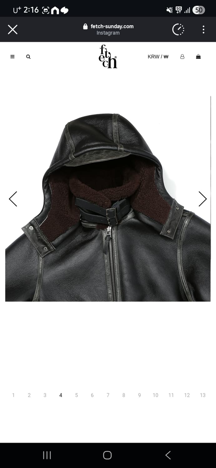 fetch 패치 무톤 무스탕 xl 상품이미지2