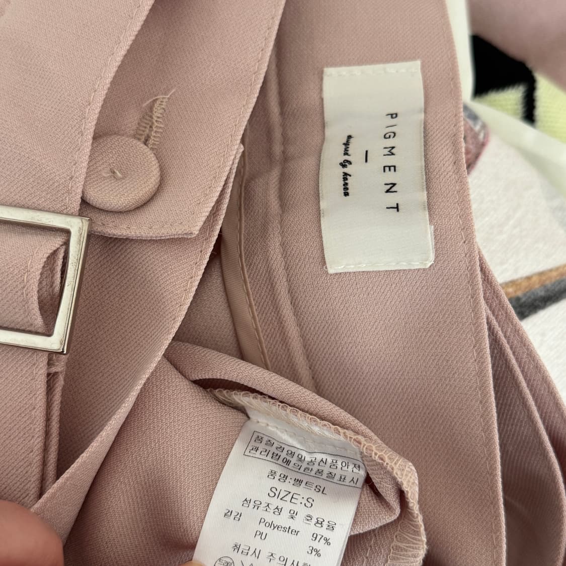 피그먼트 pigment 벨트 부츠컷 슬랙스 s 상품이미지4