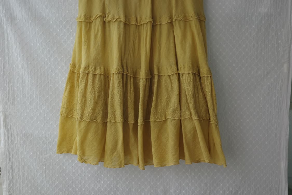 mustard vintage skirt 상품이미지3