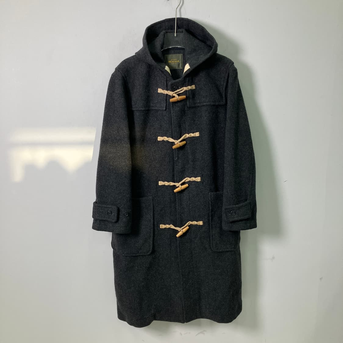 Kent 차콜 울 후드 더플 코트 M 상품이미지1