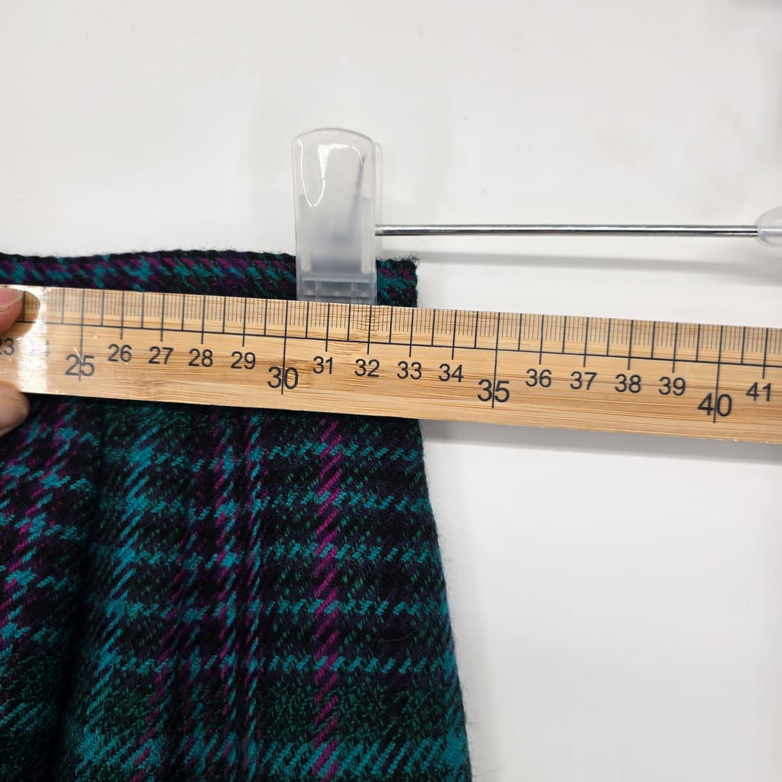 일본 빈티지 체크 울 스커트 26" 상품이미지4