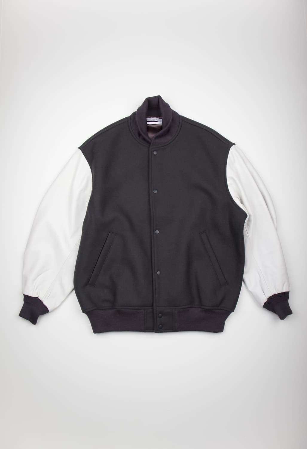 Graphpaper 스케일 오프 멜튼 스타디움 자켓 그레이 상품이미지1