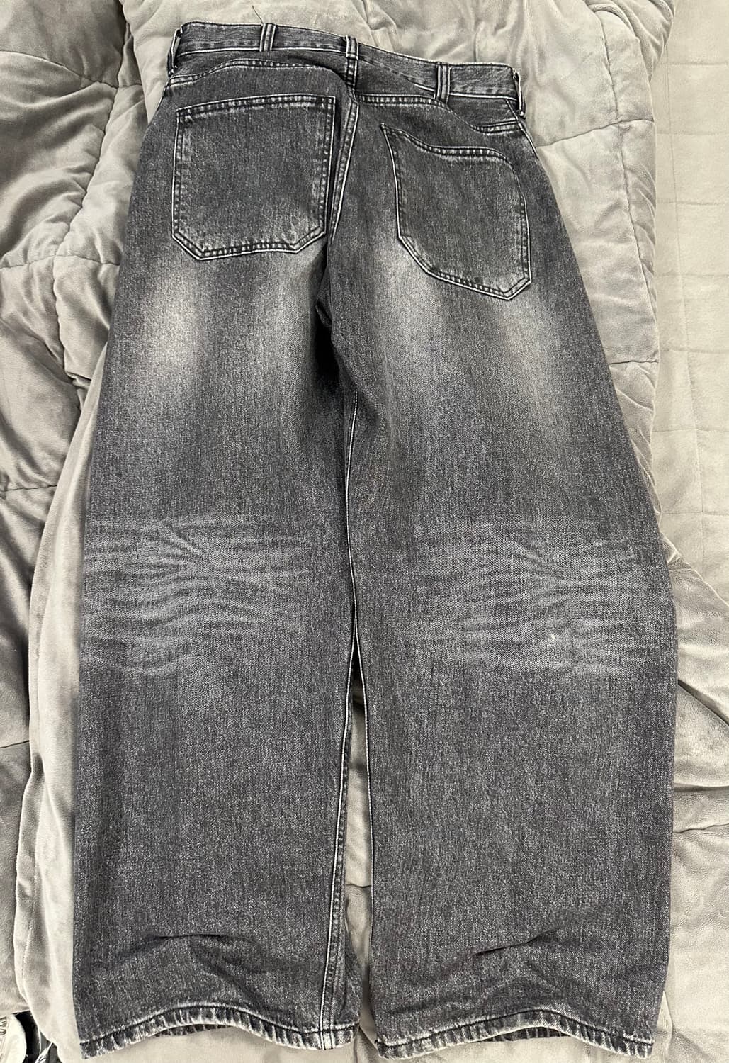 [2] 해칭룸 와이드 커브진 워시드 블랙 상품이미지2