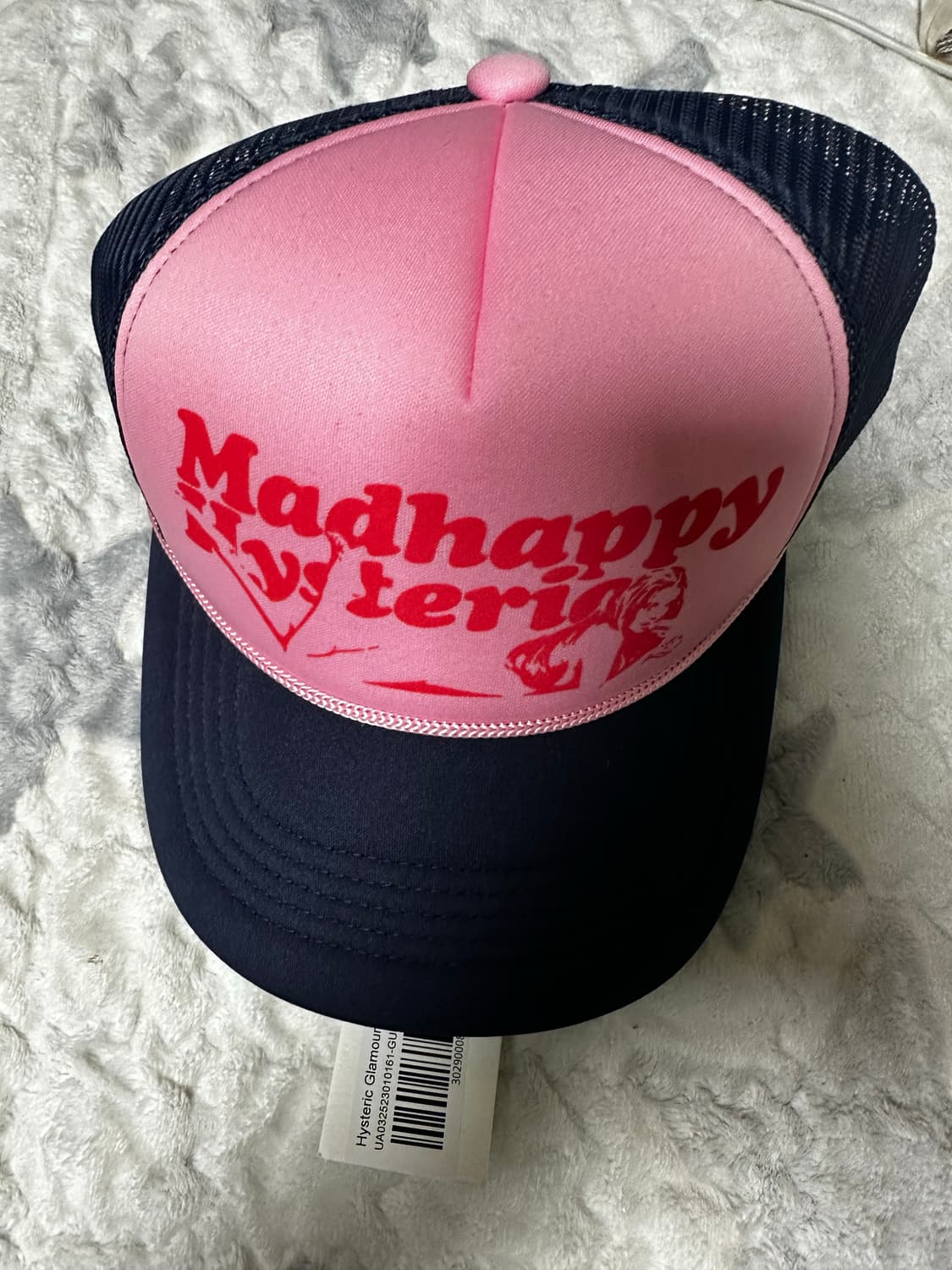 히스테릭글래머 X 매드해피 / 트러커 캡 / 핑크 네이비 상품이미지1