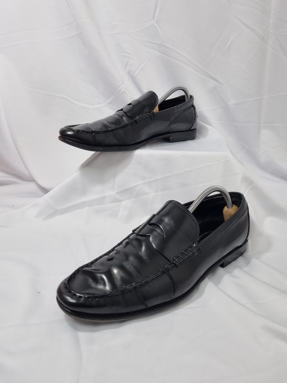 9.5 285 토즈 Tods  비브람 블랙 가죽 페니 로퍼 구두 상품이미지2
