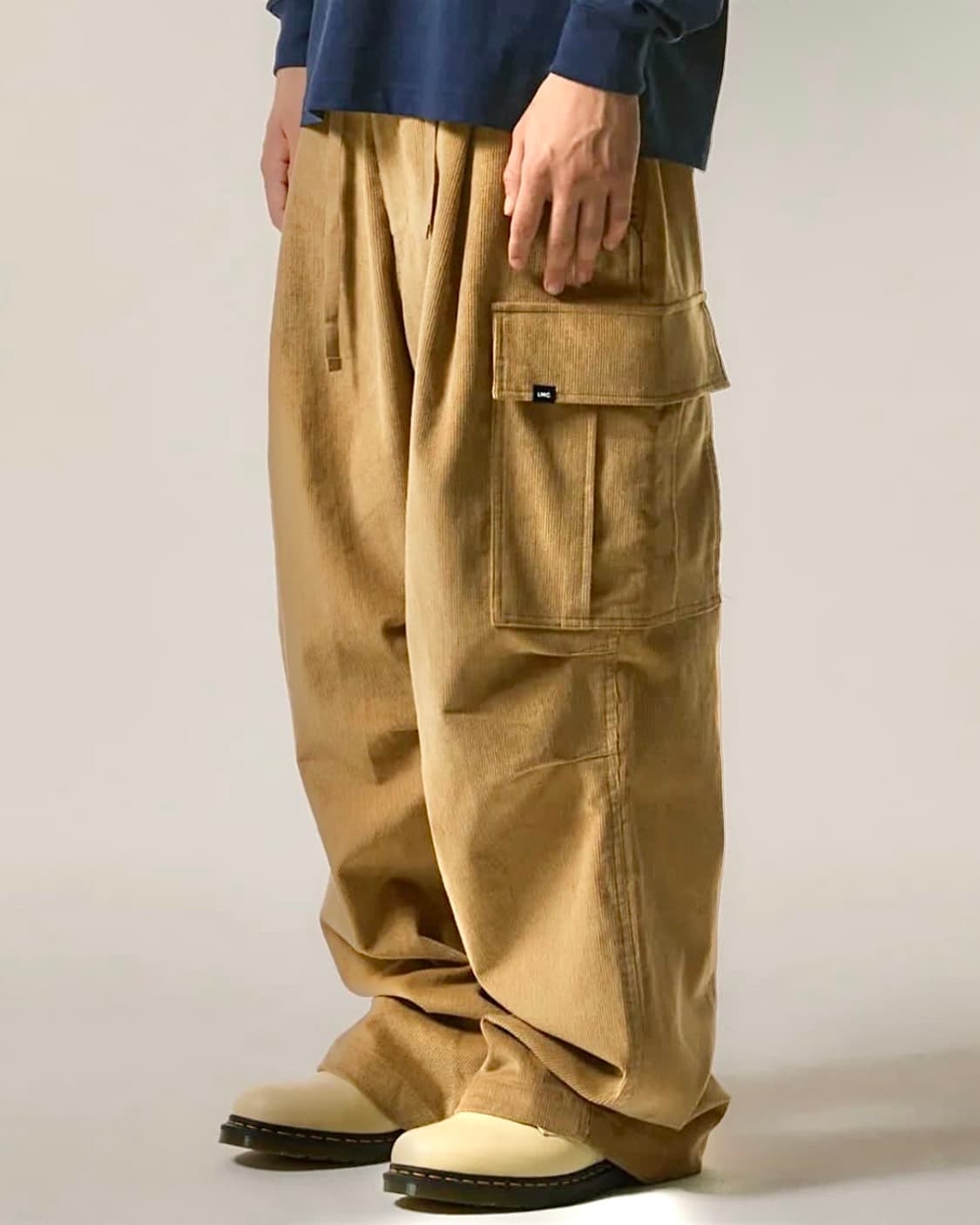 LMC 엘엠씨 베이지 골덴 코듀로이 파라슈트 와이드 카고 팬츠 31 M  상품이미지2