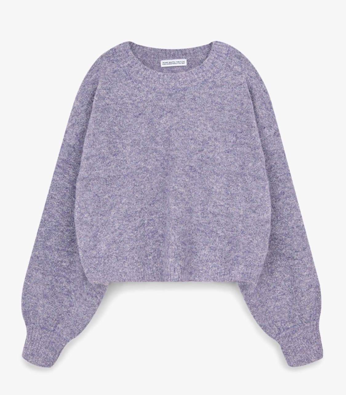 플레이스 스튜디오 소프트 울 오버핏 풀오버 라운드 니트 퍼플 판매 상품이미지1