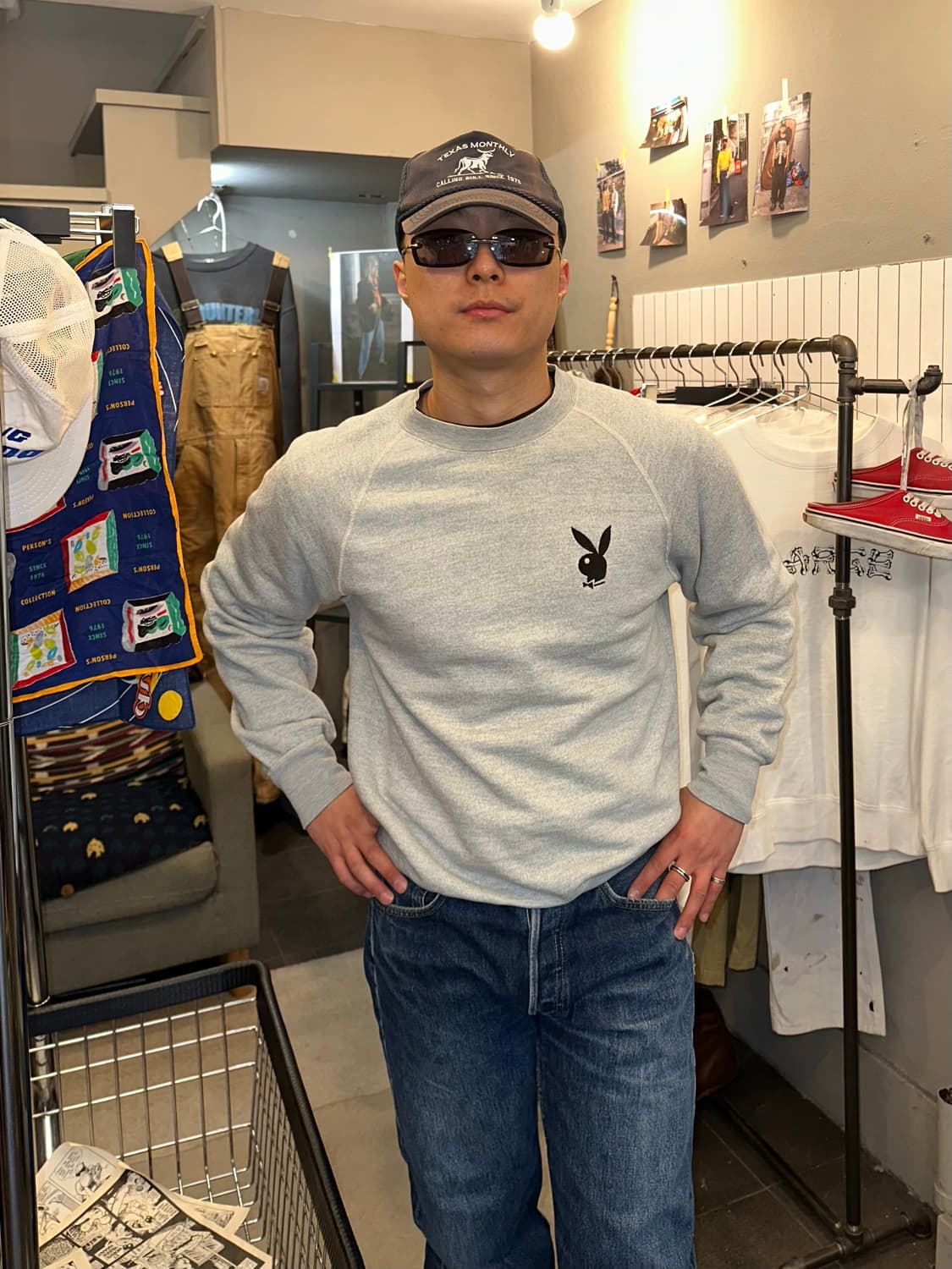 90’s Play Boy logo embroidered sweats 상품이미지1