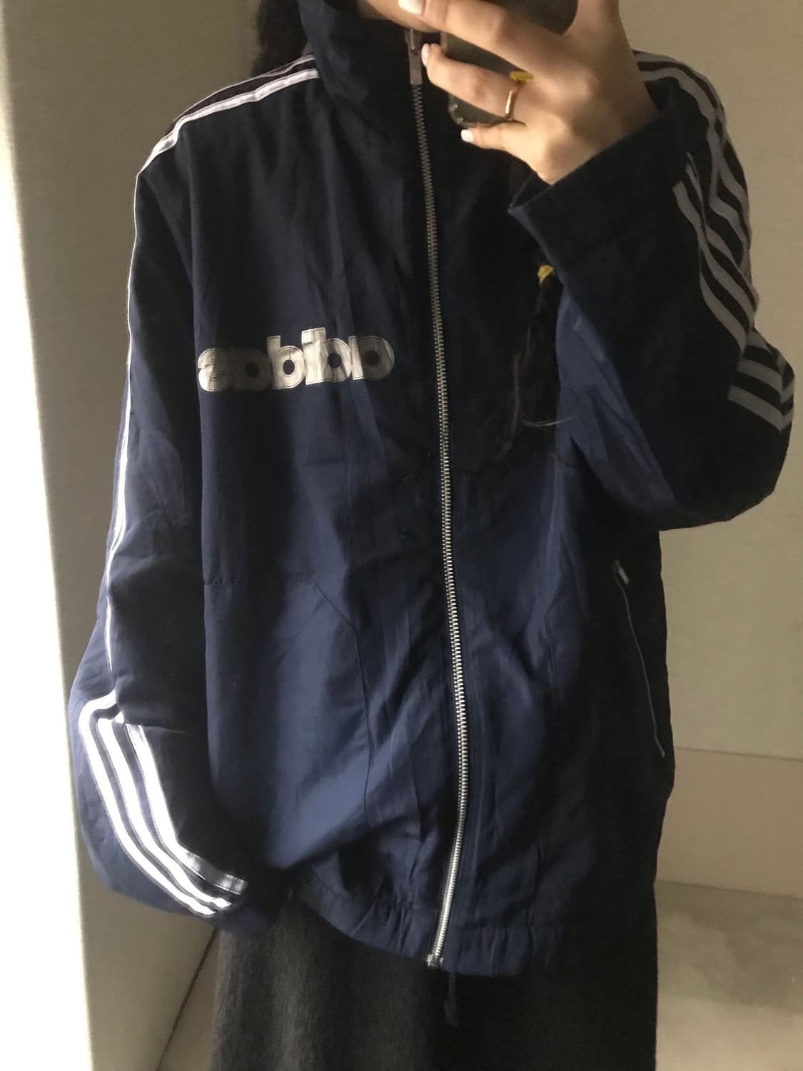 아디다스 네이비 실버 삼선 점퍼 상품이미지3