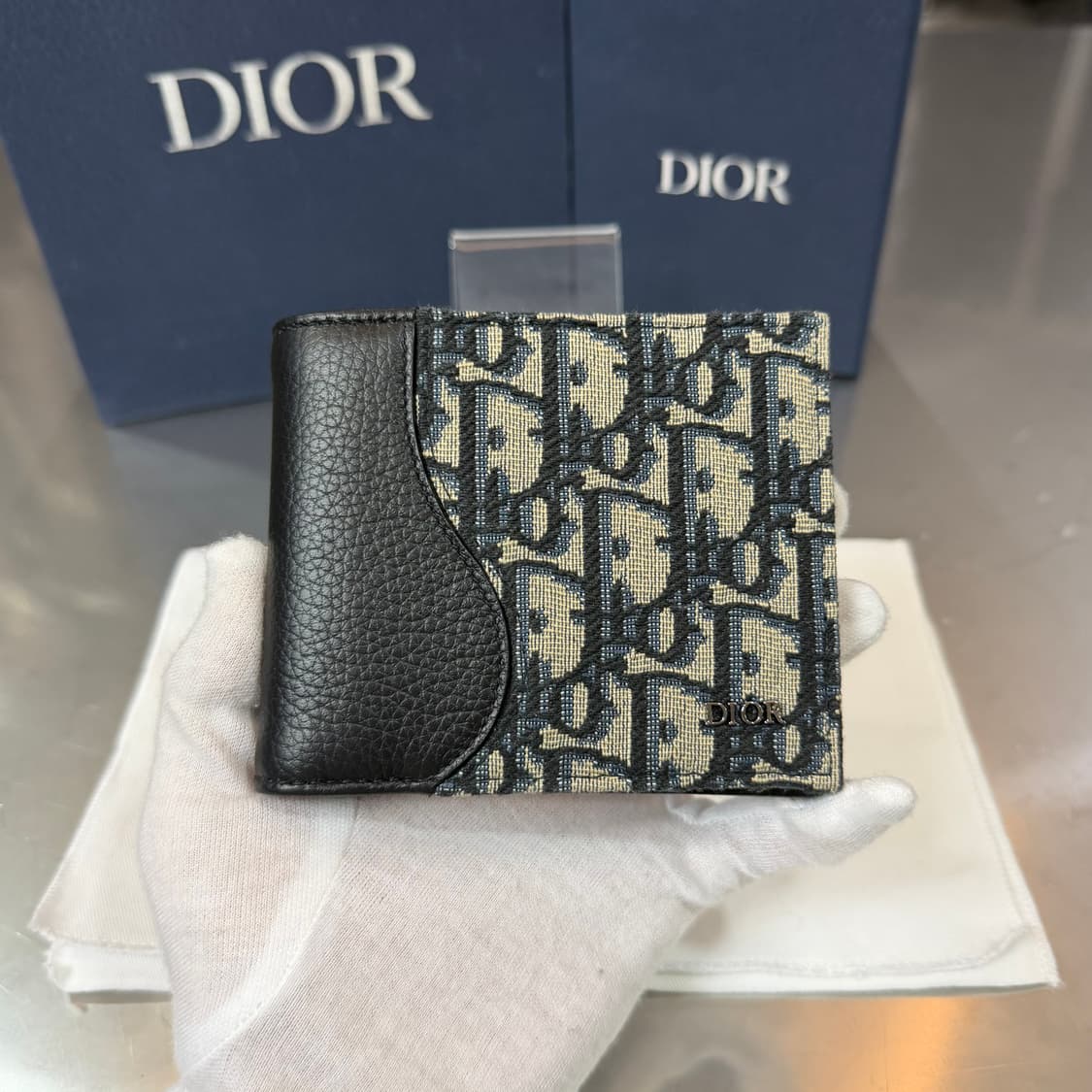 [리오브] 디올 오블리크 새들 자카드 반지갑 상품이미지2