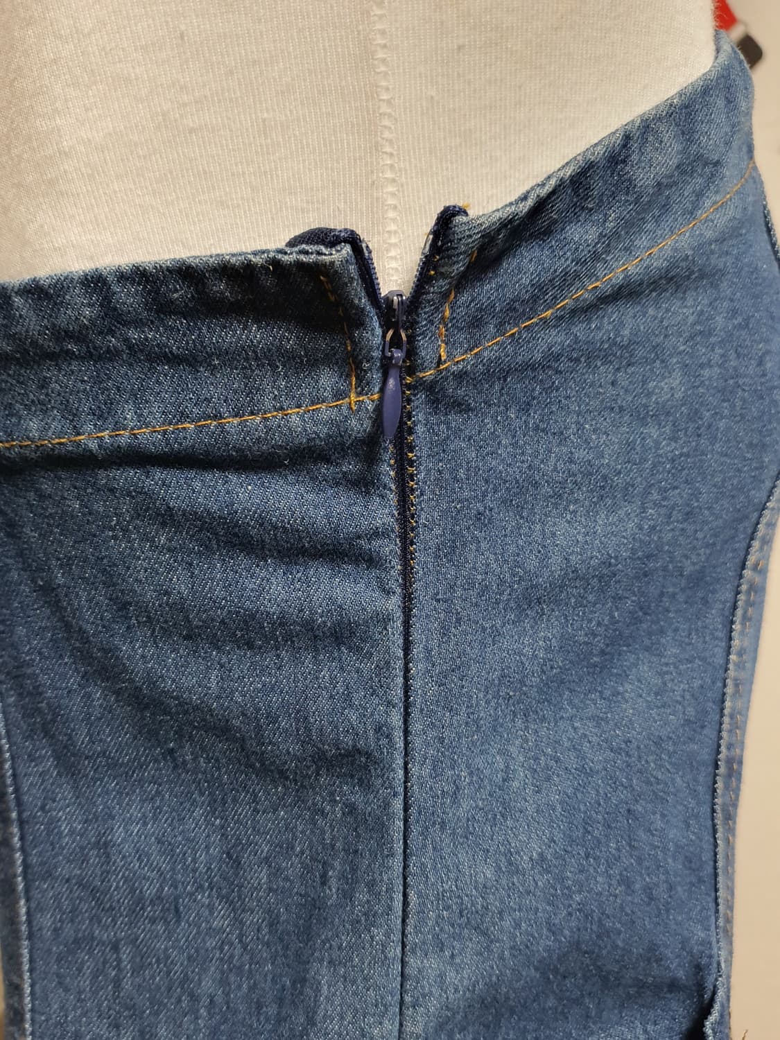 [빈티지] 데님 멜빵 롱 원피스 청멜빵 스커트 상품이미지4