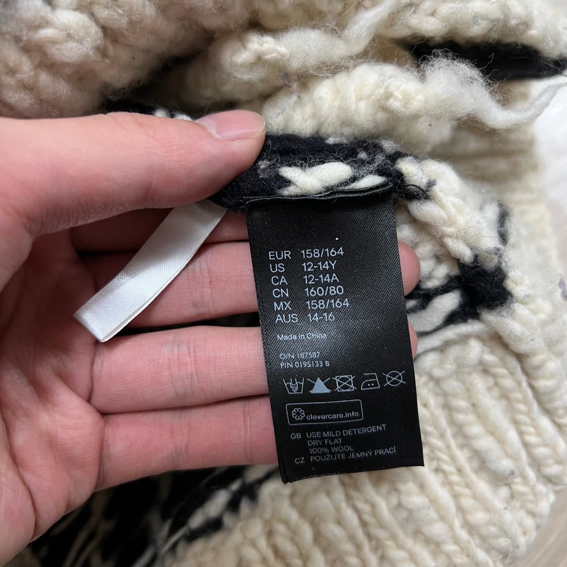 H&M X 이자벨마랑 키즈 후드 패턴 후드 롱 가디건 12-14세 상품이미지5