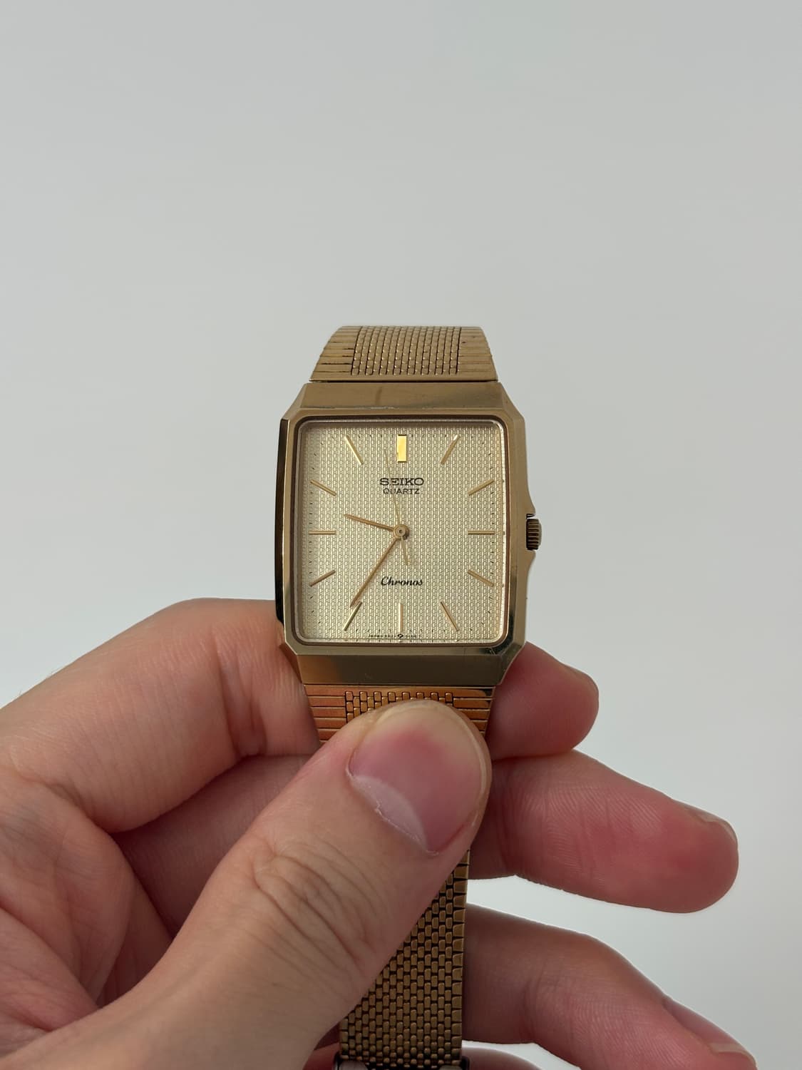 1980s Chronos Gold Square Quartz 상품이미지2