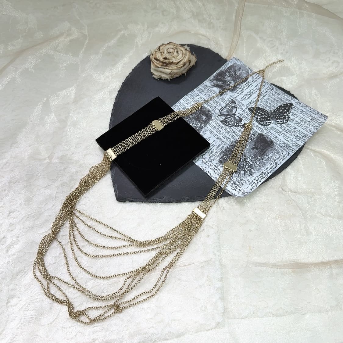 빈티지 레이어드 태슬 체인 목걸이 상품이미지2