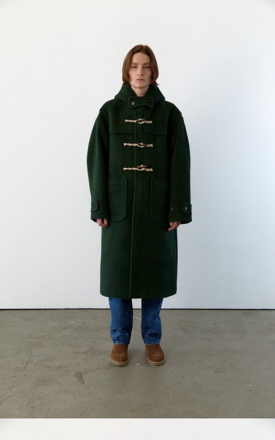 tetu duffle coat 더플코트 딥그린 유니섹스 상품이미지5