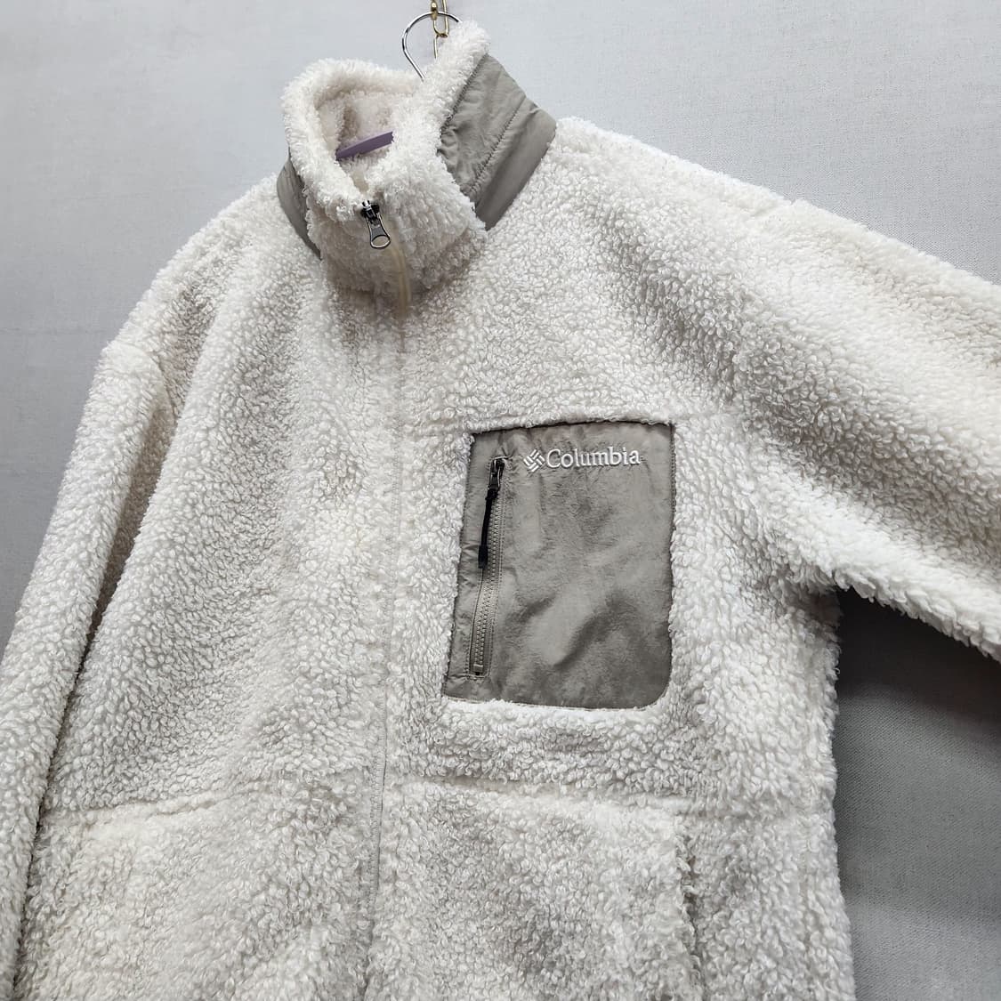 콜롬비아 빅포켓 로고 후리스 스트링 집업 M(남여공용) 상품이미지2