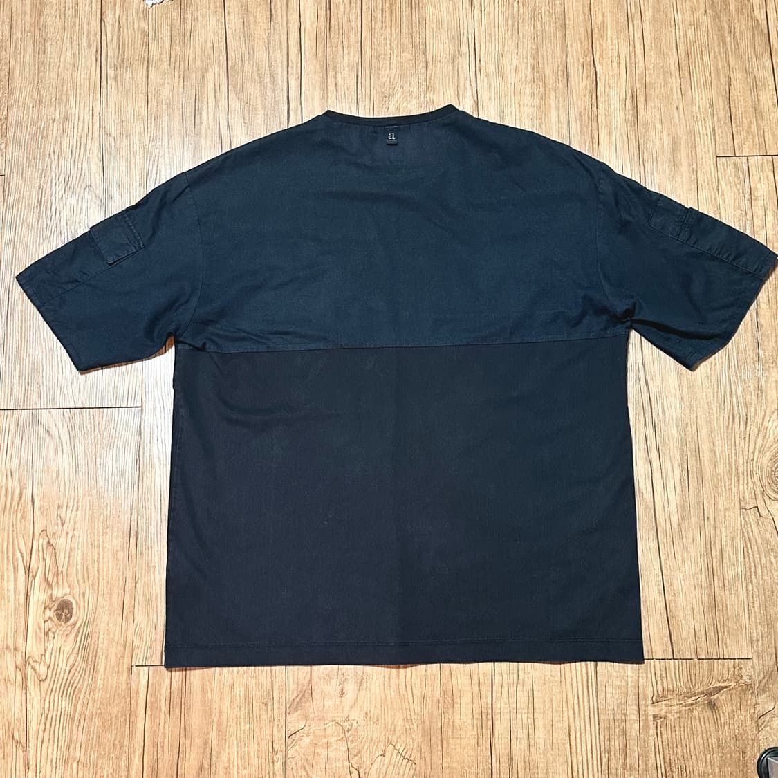 알레그리 스틸로고 암포켓 오버핏티셔츠/M/블랙 상품이미지2