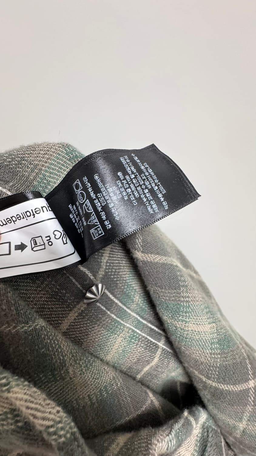 [M] RRL 슬림핏 웨스턴 콘쵸 플레이드 체크 플란넬 트윌 셔츠 상품이미지6