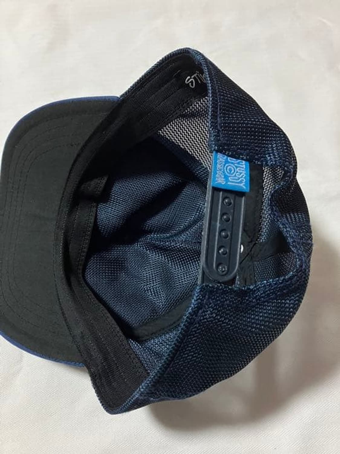 00s 스투시 스컬 메쉬 트러커 캡 네이비 상품이미지5