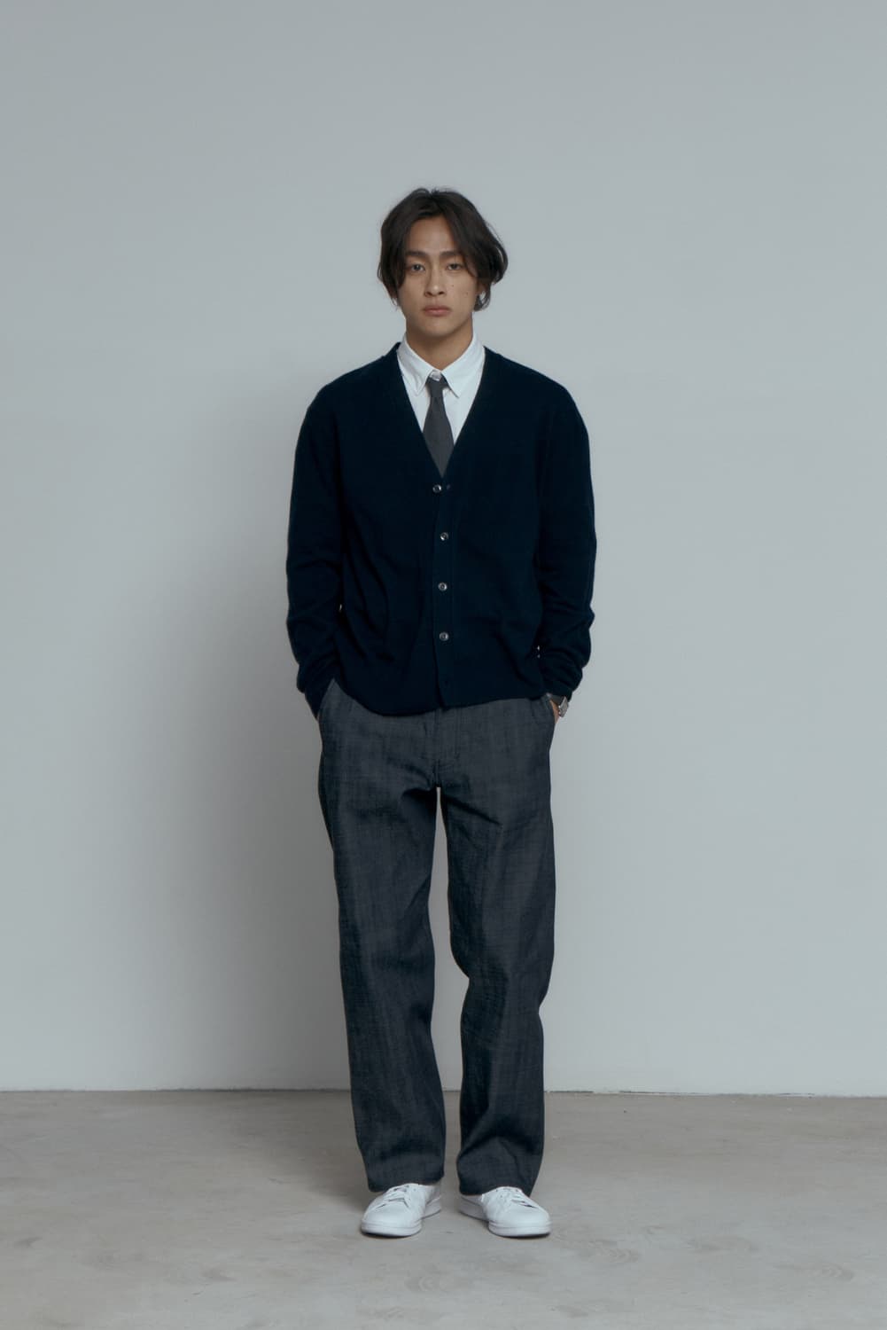 (새상품) 포터리 메리노 울 컴포트 가디건 다크네이비 1사이즈 상품이미지5