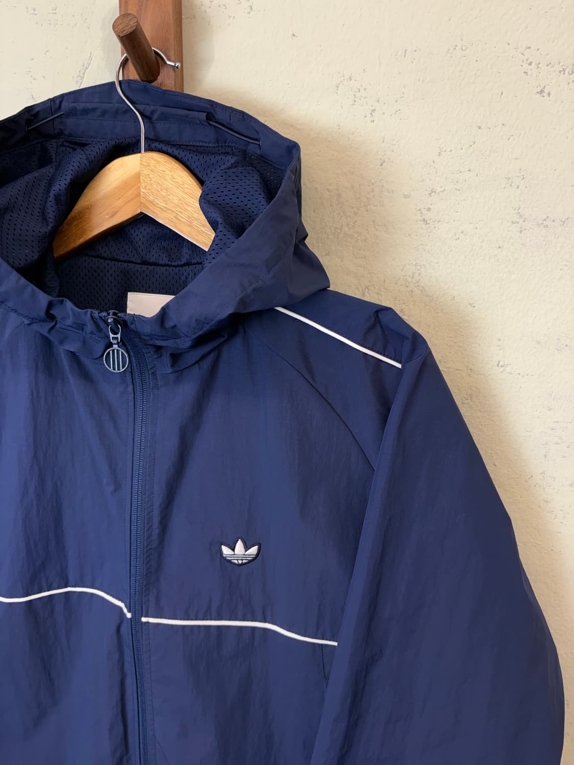 아디다스 쉘 후드 바람막이 네이비 상품이미지4