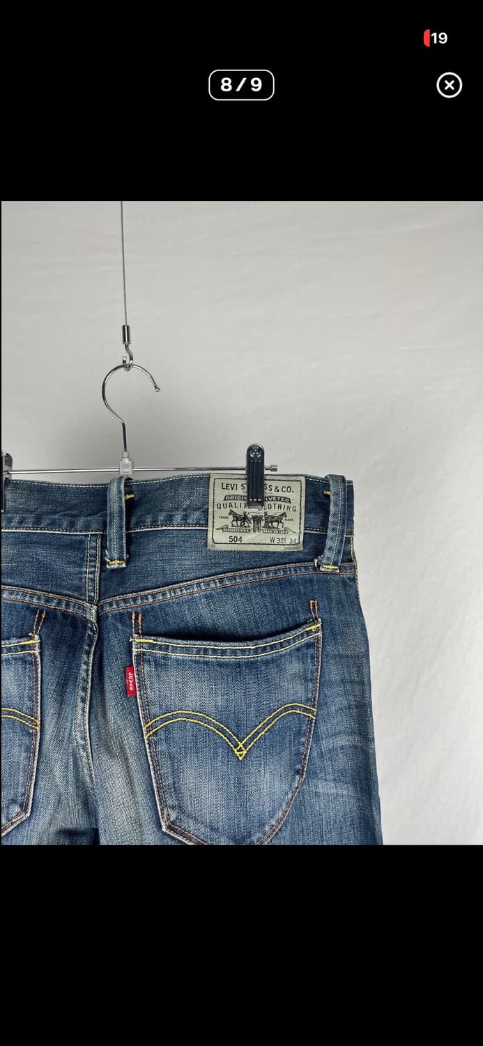 Levi’s 504 진청 데님 팬츠 중청 워싱 청바지 리바이스 상품이미지8