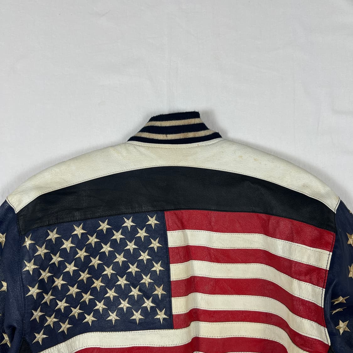 90’s 빈티지 usa 성조기 가죽 레더자켓 상품이미지7
