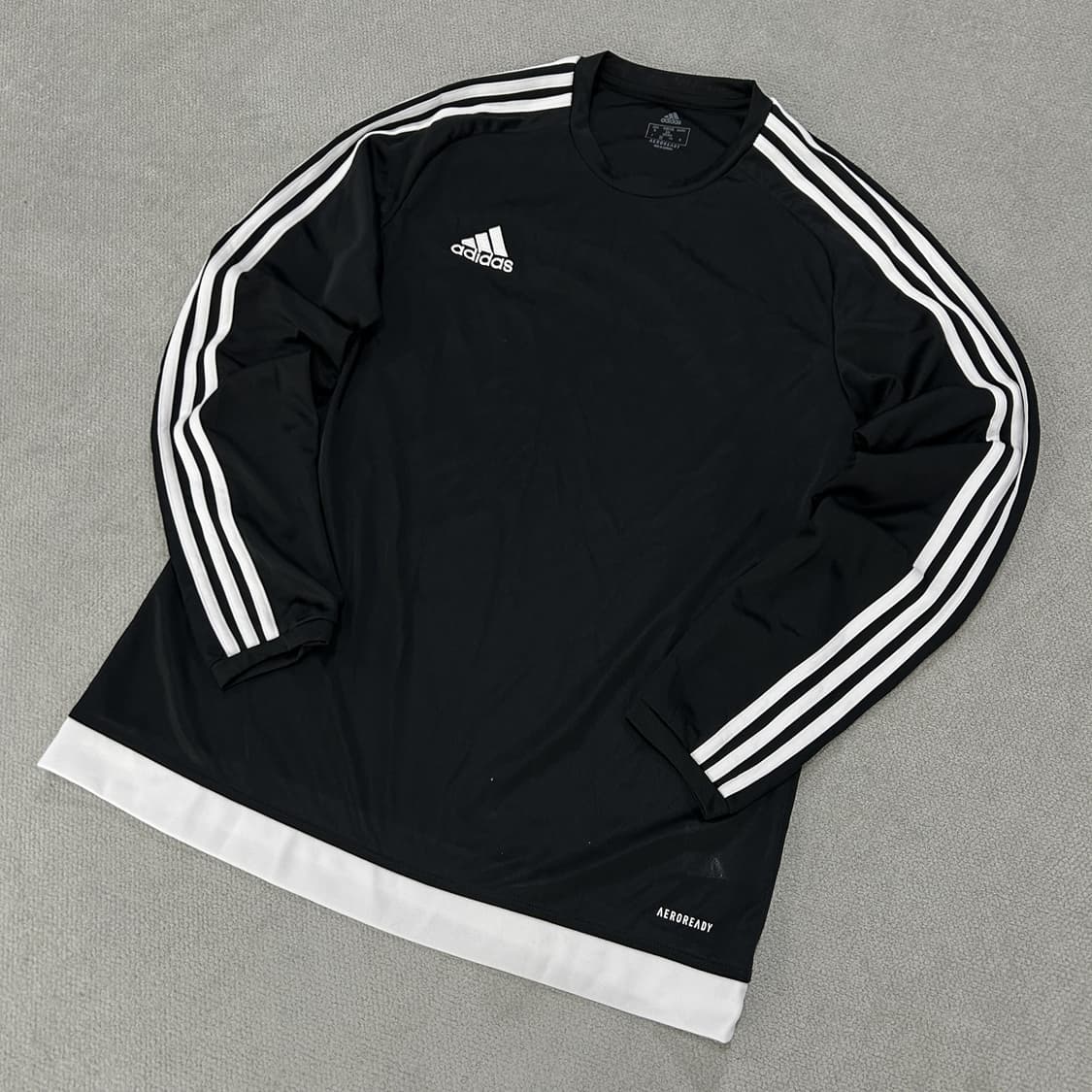 아디다스 삼선 트레이닝 긴팔 티셔츠 블랙 실측 m 상품이미지1