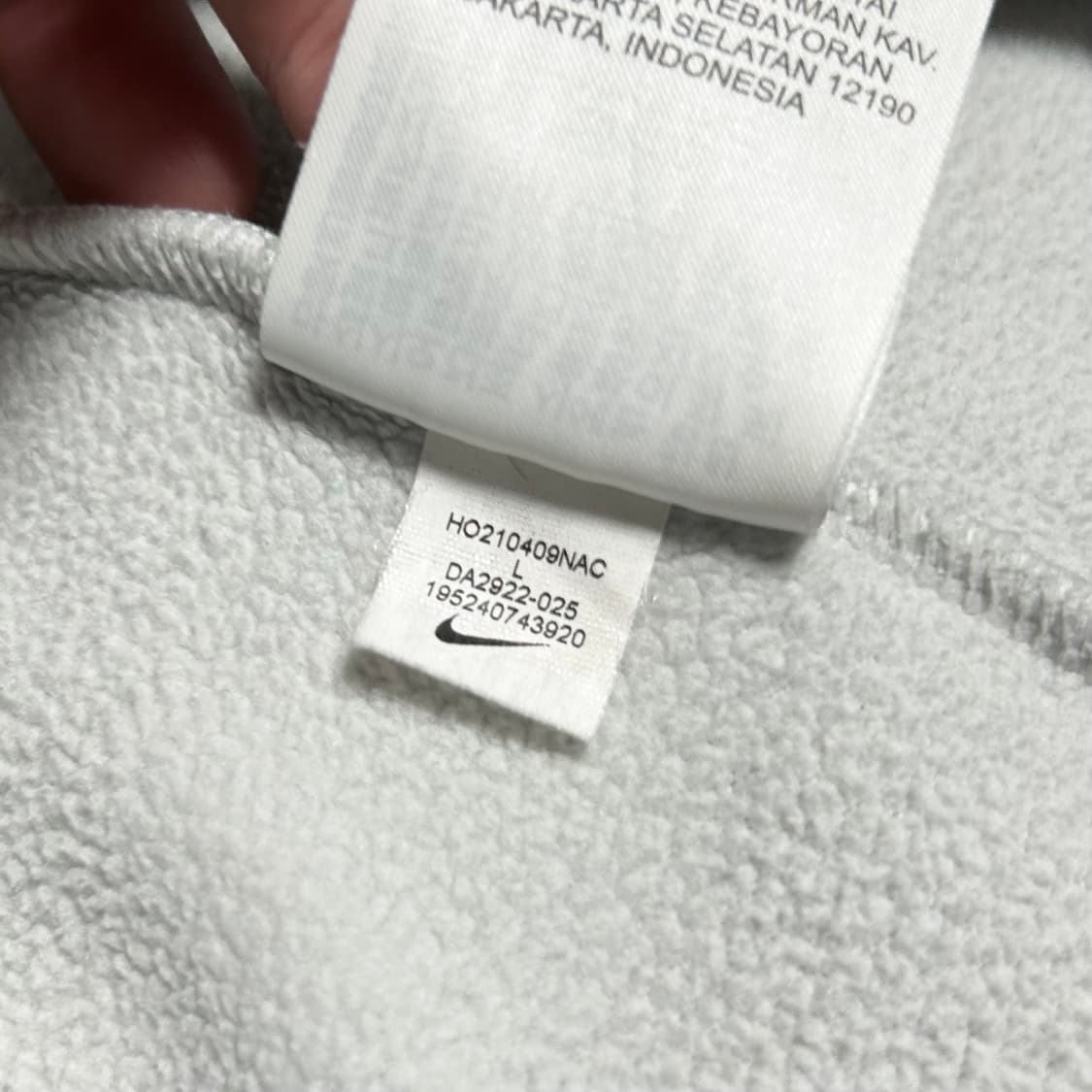 [M] Nike 나이키 스우시 아이보리 반집업 풀오버 후리스 상품이미지7