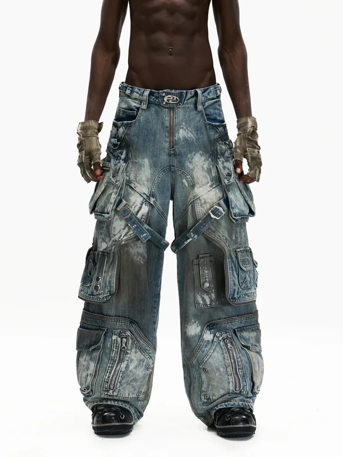 White Stain Graffiti Cargo Pants 상품이미지1