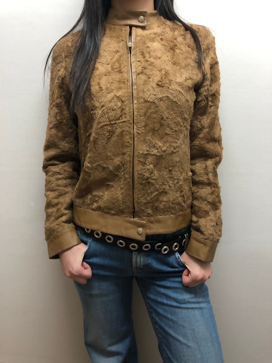 빈티지 브라운 양가죽 자켓 상품이미지1