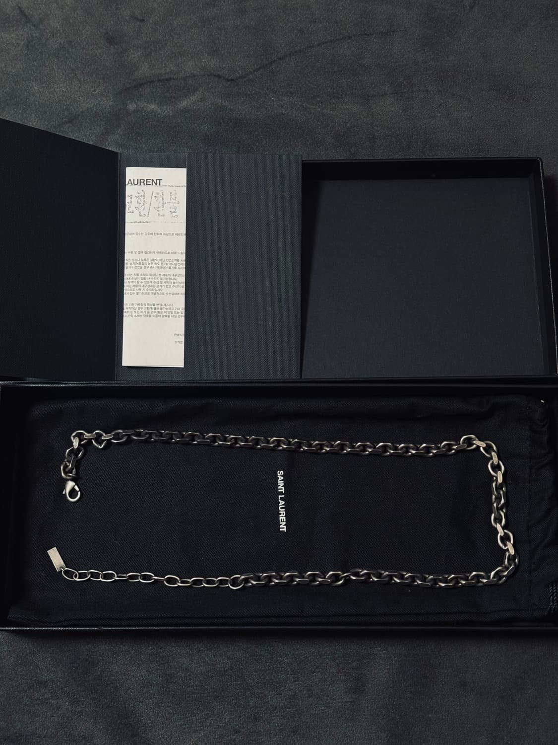 생로랑 실버 볼드 체인 목걸이 상품이미지6