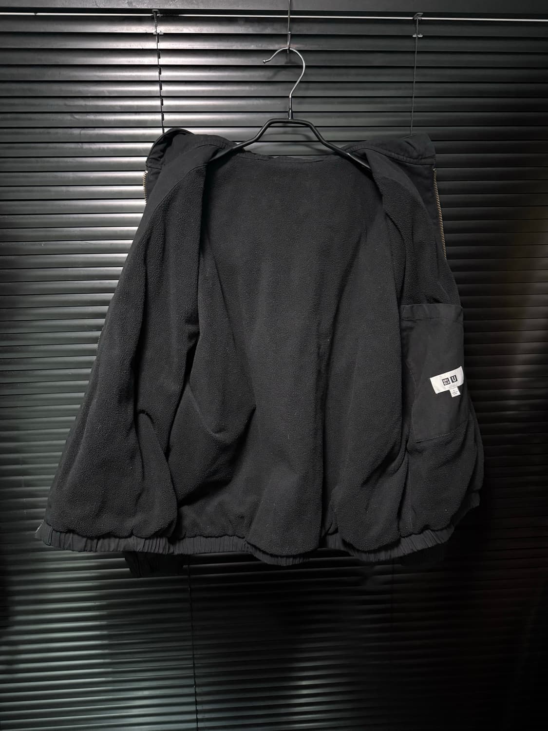 유니클로U 르메르 후드 집업 블루종 워크 점퍼 자켓 L 100 블랙 상품이미지5